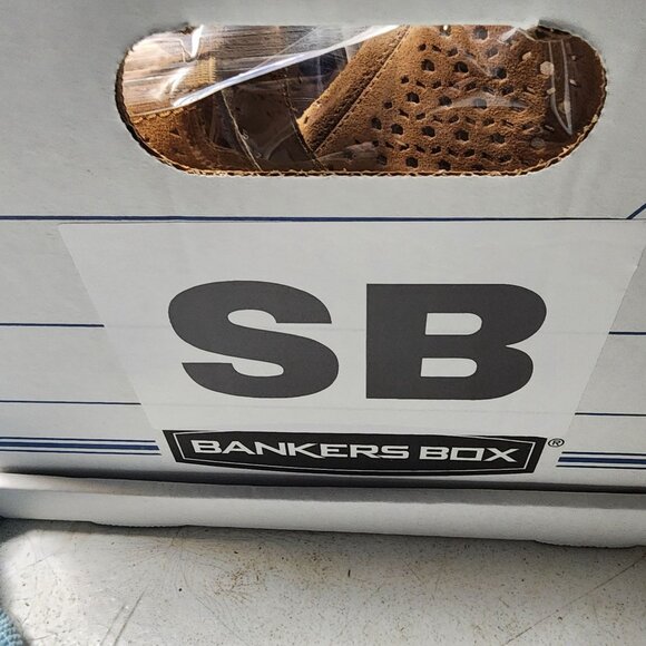 Vintage 7 Eight Womens Size 8 Lenora Brown Perforated Suede Heeled Sandals *GUC* - Picture 13 of 13